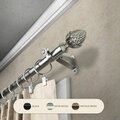 Kd Encimera 0.8125 in. Opal Curtain Rod with 48 to 84 in. Extension, Satin Nickel KD3719142